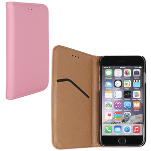 即決・送料込)【光沢レザー調手帳型ケース】PREMIUM iPhone 6s/6 Leather Style Case Light Pink