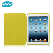 即決・送料込)【スタンド機能 オートスリープ対応】ahha iPad Air 用 RONAY Custard Yellow_画像3