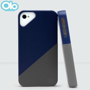 即決・送料込) Olo iPhone 4S/4 デュエット ケース ミッドナイトブルー／グランドグレー OLO023619