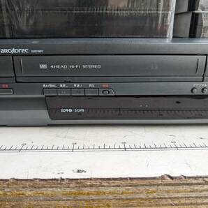 T★S:DX BROADTEC DXR160V VHS DVDレコーダー ビデオ一体型DVDレコーダー ビデオテープ付き  21本 現状品の画像2