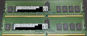 SK hynix DDR4-2400 PC4-19200 16GB 2枚セット 32GB 2Rx8 Registered RDIMM ECC