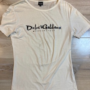 ドルチェ＆ガッバーナ Tシャツ Mサイズ メンズ白 DOLCE＆GABBANA ドルガバ半袖Tシャツの画像1