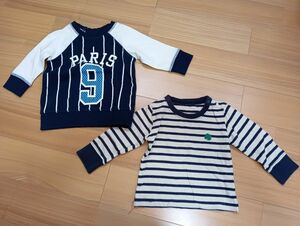 男の子　春服　カットソー　60 70 エイチアンドエム ベビー キッズ トレーナー 長袖 トップス