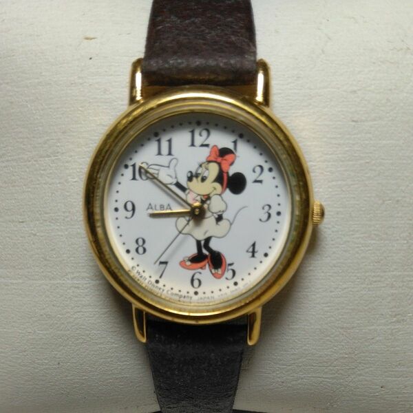 【訳あり品】SEIKO セイコー アルバ ディズニー ミニーマウス クオーツ腕時計 V515-6420