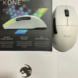 ROCCAT KONE PRO AIR ゲーミングマウス ワイヤレス 2.4GHz/Bluetooth ホワイト/白 軽量75g