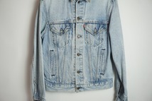 80s LEVI'S リーバイス 4th 70505 0217 デニム ジャケット Gジャン アイスブルー40 スモールe BIGE USA製 ビンテージオリジナル557XX415O▲_画像4