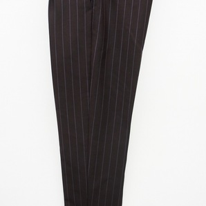 美品22SS WACKO MARIA ワコマリア DORMEUIL ドーメル STRIPED PLEATED TROUSERS ストライプ スラックス パンツ 22SS-WMP-TR23 茶113Oの画像3