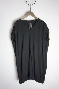 美品正規 15SS RICK OWENSリックオウエンス KAFTAN DRESSドレス ワンピース オーバーサイズ ノースリーブ カットソーRP15S5524黒40 1226N▲