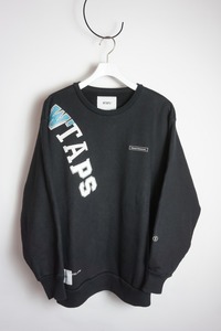 美品 正規 20AW WTAPS ダブルタップス KATZ / CREW NECK / COPO クルーネック スウェット シャツ 202ATDT-CSM18 黒M 本物403N▲