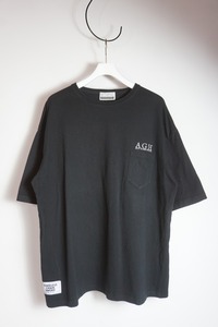 美品 BUDSPOOL バッズプール Aphrodite Gang 舐達麻 AGH HOT TOWN HOMIE ポケット ロゴ刺繍 半袖 Tシャツ カットソー 黒XL本物 310O▲