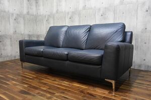 DDC44 カナダ LEATHER LIVING FURNITURE レザーリビングファニチャー 総本革張り 3人掛けソファ GRACE 3シーター トリプルソファ IDC大塚