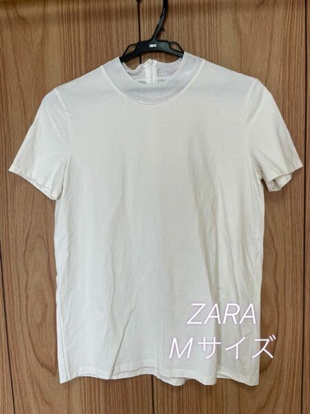 ZARA 無地シンプルTシャツ　Mサイズ　 ホワイト