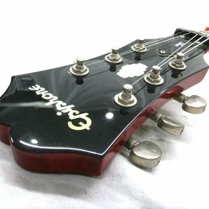 1000円スタート セミアコースティックギター Epiphone Dot エピフォン バックプレート欠品 音出し未確認 弦楽器 ハードケース付 2 BB8024★の画像5