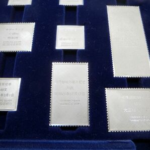 1000円スタート 日本の偉大な切手 計50種 公式銀製プルーフ・コレクション STERLING SILVER 925 記念銀製切手 コレクション 箱付 OJS BB922の画像10