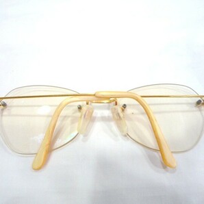 1000円スタート 眼鏡 PARIS MIKI 137 AU-112 K18 SUPER SMOOTH パリミキ フレーム無 度入り眼鏡 総重量約26.5g めがね 3 AA1007の画像8