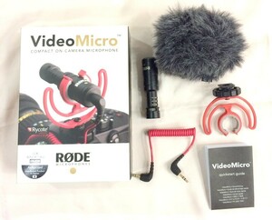 1000円スタート コンデンサーマイク RODE VideoMicro ロード ビデオマイクロ 外箱付き 取説付き SKU BB3008