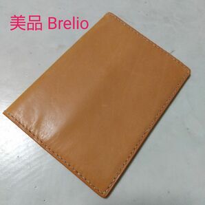 美品 Brelio ブレイリオ ヌメ革 レザー 手帳カバー ブックカバー 本革