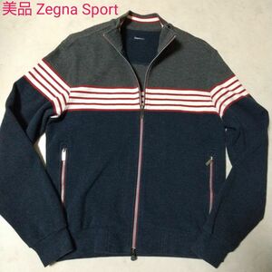 美品 Zegna Sport ゼニアスポーツ ジップ 長袖 トレーナー フルジップ