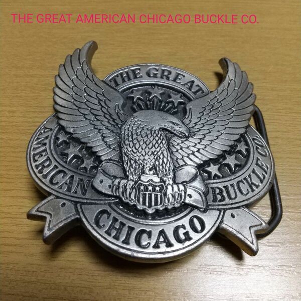 THE GREAT AMERICAN CHICAGO BUCKLE CO. ベルトバックル シルバーカラー