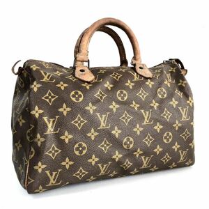 LOUIS VUITTON ルイヴィトン　モノグラム　スピーディ30 ミニボストンバッグ PVC×レザー ブラウン　ECLAIR社ファスナー