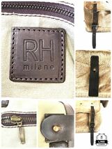 ■極美品■希少ハラコ■RH milano アールエイチミラノ　メッセンジャーバッグ　ハラコレザー　スタースタッズ　ベージュ×ブラウン_画像8