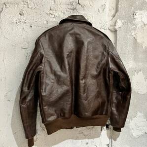 ほぼ未使用 Eastman Leather Clothing A-2 イーストマン ROUGH WEAR レザーフライトジャケット サイズ40 併6653の画像5