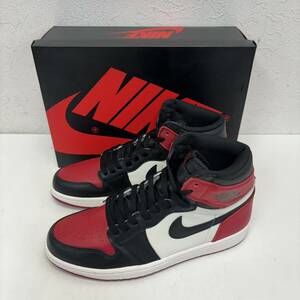 NIKE Air Jordan 1 Retro High OG Bred Toe 555088-610 ナイキ エアジョーダン1 レトロ ハイ OG ブレッド トゥ size US 9 スニーカー