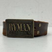 ROCKMOUNT Leather Belt バックル付き RYMAN AUDITORIUM 実寸90～100cm ロックマウント USA製 レザーベルト アメカジ 革ベルト_画像1