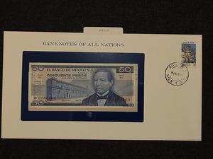 【一円スタート】フランクリンミント社　世界の紙幣　メキシコ　50ペソ紙幣　banknotes of all nations