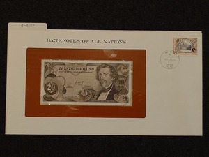 【一円スタート】フランクリンミント社　世界の紙幣　オーストリア　20シリング紙幣　banknotes of all nations