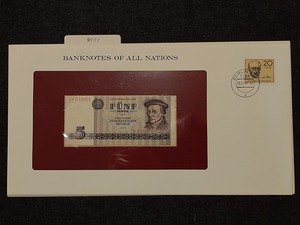 【一円スタート】フランクリンミント社　世界の紙幣　東ドイツ　5マルク紙幣　banknotes of all nations