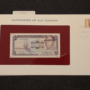 【一円スタート】フランクリンミント社 世界の紙幣 ガンビア 1ダラシ紙幣 banknotes of all nationsの画像1