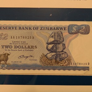 【一円スタート】フランクリンミント社 世界の紙幣 ジンバブエ ２ジンバブエドル紙幣 banknotes of all nationsの画像2