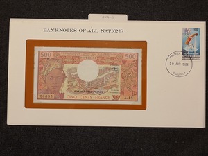【一円スタート】フランクリンミント社　世界の紙幣　フランス領カメルーン　500フラン紙幣　banknotes of all nations