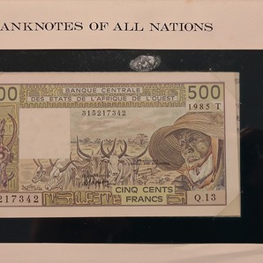 【一円スタート】フランクリンミント社 世界の紙幣 フランス領トーゴ 500フラン紙幣 banknotes of all nationsの画像2