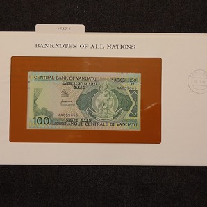 【一円スタート】フランクリンミント社 世界の紙幣 バヌアツ 100バツ紙幣 banknotes of all nationsの画像1