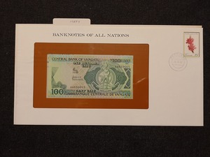 【一円スタート】フランクリンミント社　世界の紙幣　バヌアツ　100バツ紙幣　banknotes of all nations