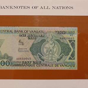 【一円スタート】フランクリンミント社 世界の紙幣 バヌアツ 100バツ紙幣 banknotes of all nationsの画像2