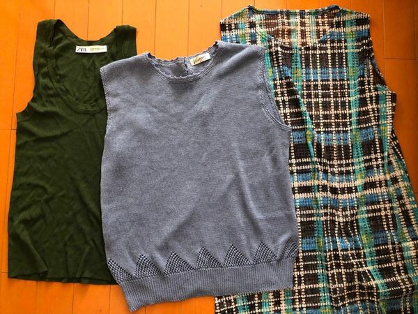 ZARA viridian トップス セット