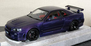 ■■■　モーターヘリックス MOTER HELIX　1/18 NISSAN Skyline GT-R R34 Z-turn　パープル　■■■