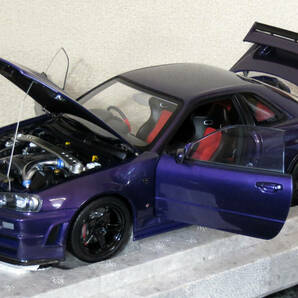 ■■■ モーターヘリックス MOTER HELIX 1/18 NISSAN Skyline GT-R R34 Z-turn パープル ■■■の画像2