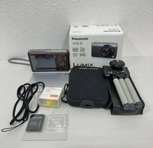 【GY-6598AR】1円~「中古品」動作未確認品 Panasonic X53 LUMIX パナソニック デジタルカメラ ブラウンカラー ミニ三脚付き コレクション