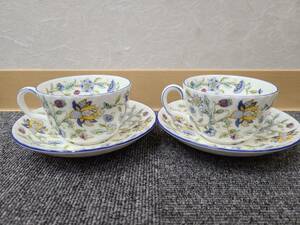 【YYD3277OM】1円～ 長期保管品 MINTON ミントン HADDON HALL BLUE ハドンホール ブルー カップ＆ソーサー 2客 食器 飾り皿 コレクション