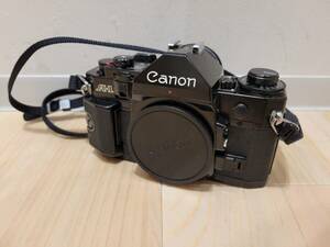 【OAK-2902FH】1円スタート Canon キヤノン A-1 ボディ 一眼レフ フィルムカメラ ストラップ付 ブラック 動作未確認 中古 保管品 趣味 写真