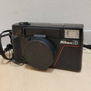 【OAK-1682FH】1円スタート Nikon ニコン カメラ L35AD 35mm 1:2.8 動作未確認品 中古 長期保管品 コンパクトフィルム ストラップ付 現状品の画像1