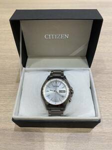 【OAK-2595YH】1円スタート CITIZEN シチズン 腕時計 H100-S098335 ソーラー 動作未確認 付属品有 箱有 時計 現状品 中古 アンティーク 