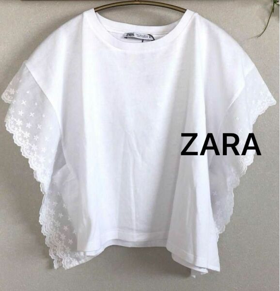 ZARA レースTシャツ　ショート　新品未使用