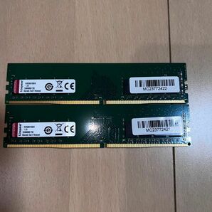 キングストン　DDR4 2666　8GBメモリx2枚(16GB)　デスクトップ