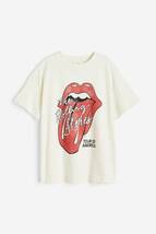 H&M The Rolling Stones プリントオーバーサイズ Tシャツ ミックジャガー 唇 くちびる ローリングストーンズ パンク ROCK バンド 古着_画像1