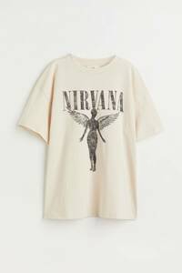 H&M NIRVANA プリントオーバーサイズ Tシャツ ニルバーナ ロック アメカジ ストリート 古着 パンク バンド ビンテージ ユニセックス ZARA